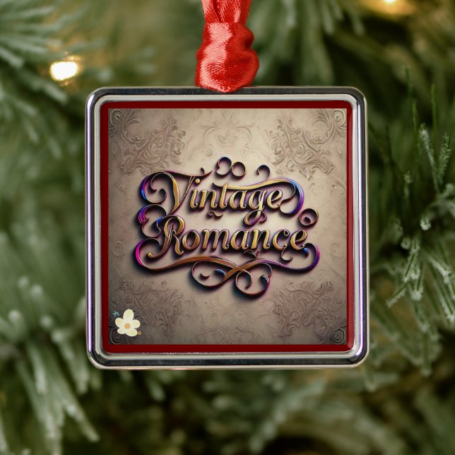 "Geschichte der Vintagen Liebe" Ornament Aus Metall (Baum)
