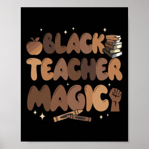 Geschichte des Schwarzen Lehrers Bildung Melanin A Poster