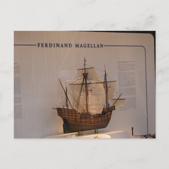 Geschichte, Entdecker, Ferdinand Magellan Postkarte (Vorderseite)