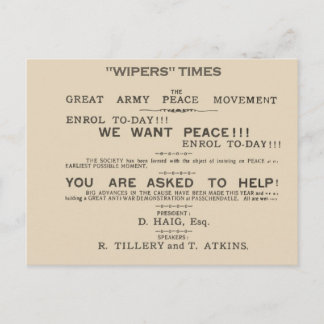 Geschichte, Facsimile-Header von Wipers Times 1917 Postkarte