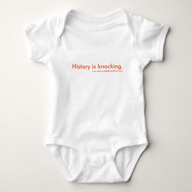 Geschichte klopft Baby Strampler (Vorderseite)