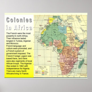 Geschichte, Kolonisation, Kolonien in Afrika Poster
