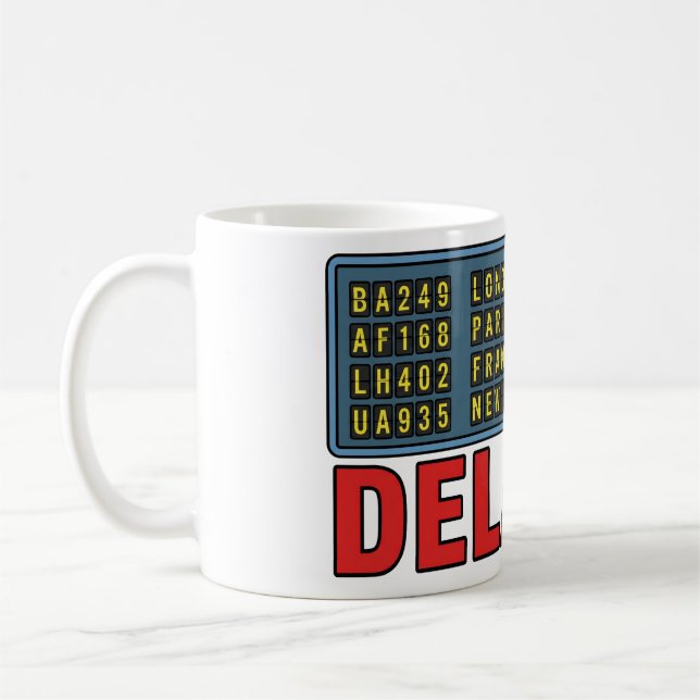 Geschichte meines Lebens Verspäteter Reise Kaffeetasse (Links)