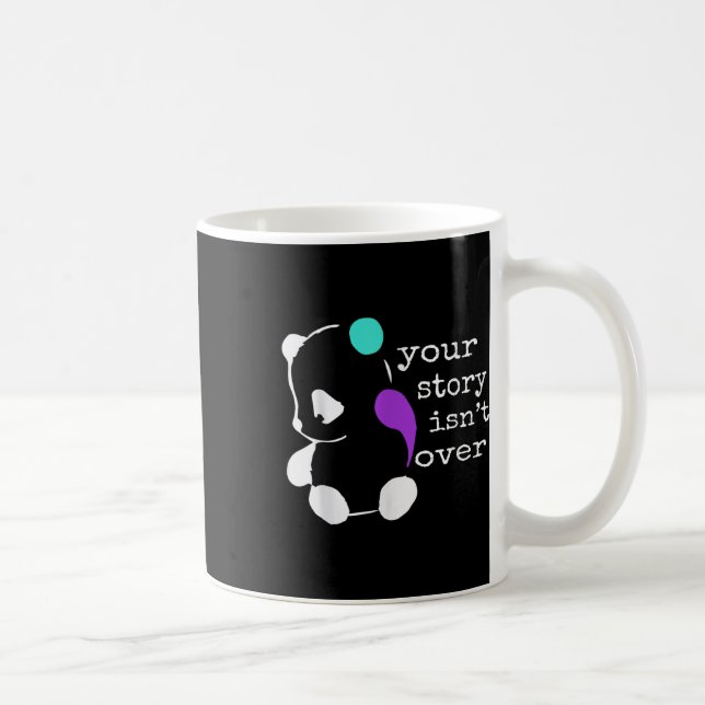 Geschichte nicht vorüber - Semicolon Geschenk Suiz Kaffeetasse (Rechts)