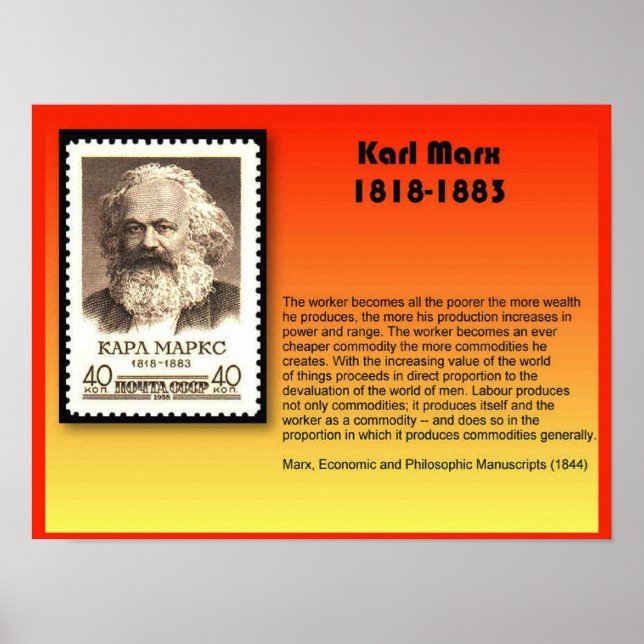 Geschichte, Politik, Karl Marx 1818-1883 Poster (Vorne)