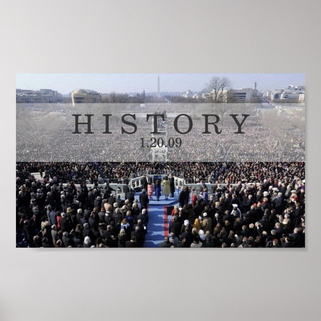 GESCHICHTE: Präsident Obama feiert Feierlichkeiten Poster (Vorne)