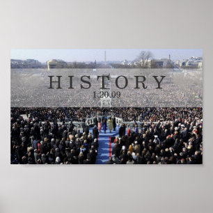 GESCHICHTE: Präsident Obama Swearing in der Poster