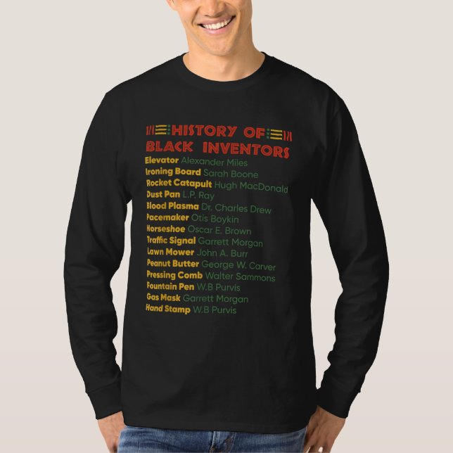 Geschichte schwarzer Erfinder T-Shirt (Vorderseite)