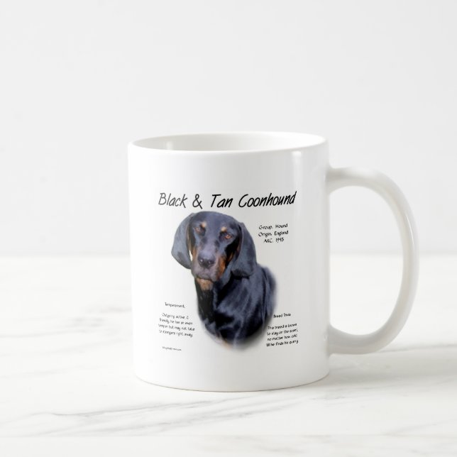 Geschichte von Black und Tan Coonhound Kaffeetasse (Rechts)