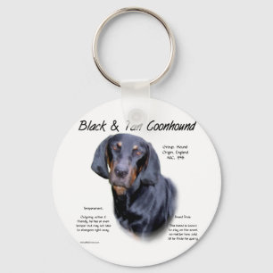 Geschichte von Black und Tan Coonhound Schlüsselanhänger
