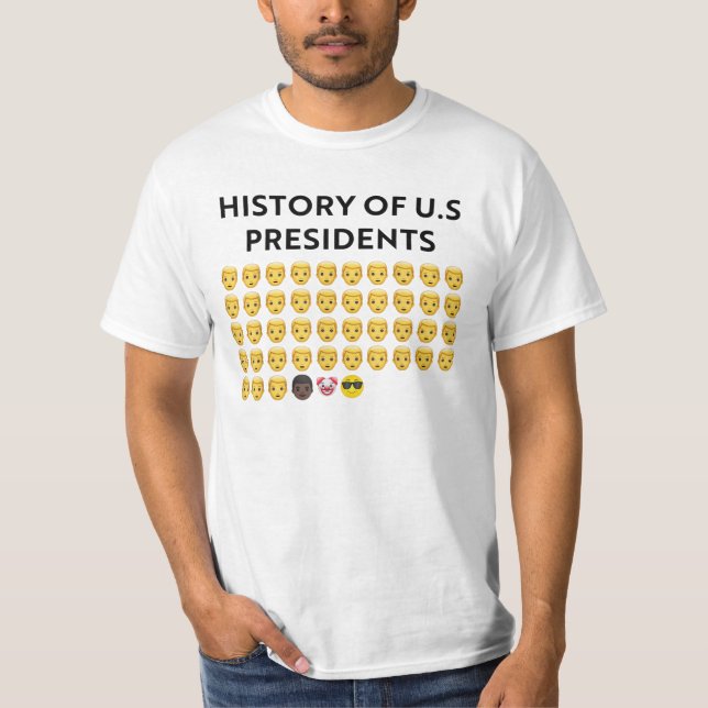 Geschichte von Präsidenten lustig T-Shirt (Vorderseite)