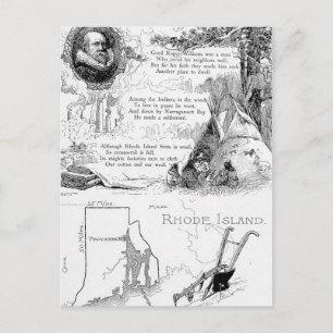 Geschichte von Rhode Island Postkarte