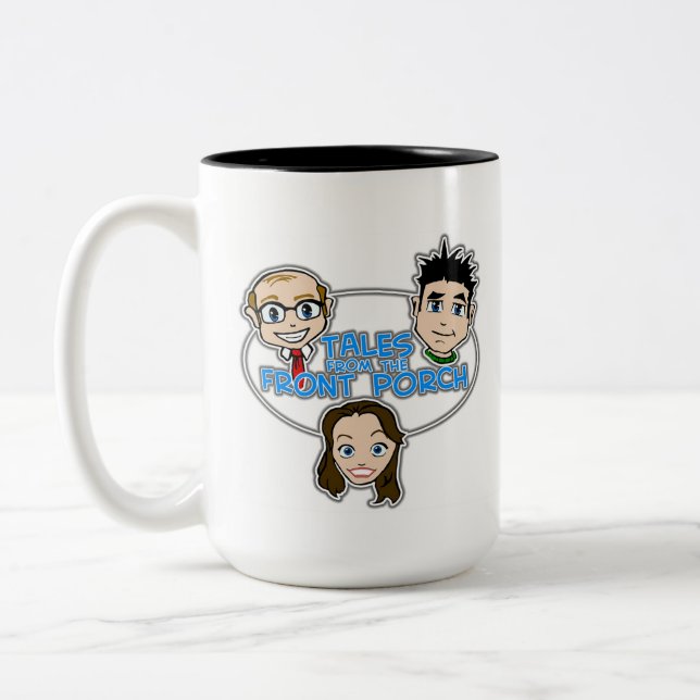 Geschichten von der vorderen Portal-sogar größeren Zweifarbige Tasse (Links)