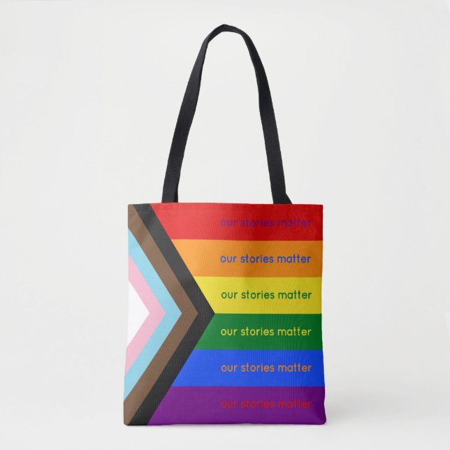 Geschichten zählen Schnittstellen-Pride-Flagge Reg Tasche (Vorderseite)