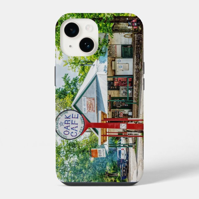 Geschichtlicher Oark General Store iPhone Fall 14 Hülle (Rückseite)