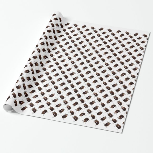 Geschichtsdesign in Neufundland (braun) Geschenkpapier (Ungerollt)