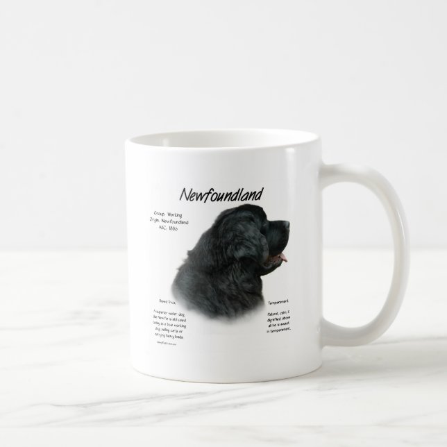 Geschichtsdesign in Neufundland (Schwarz) Kaffeetasse (Rechts)