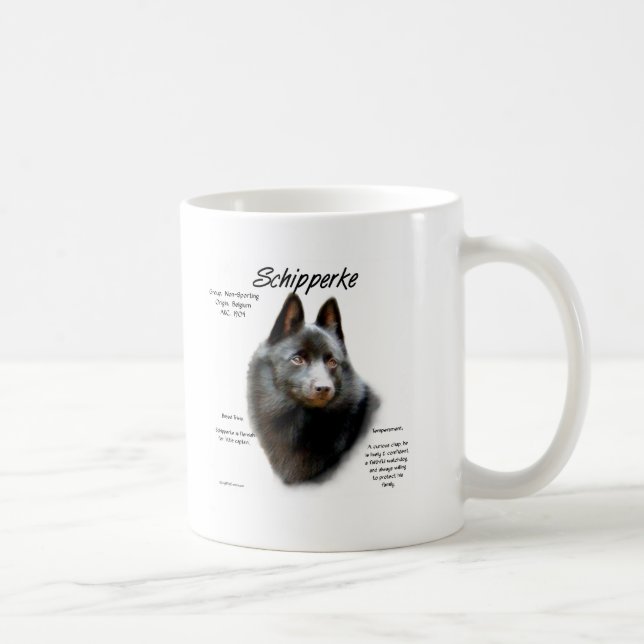 Geschichtsdesign von Schipperke Kaffeetasse (Rechts)