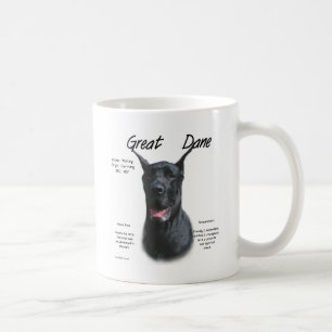 Geschichtsentwurf der Dogge-(blackA) Kaffeetasse