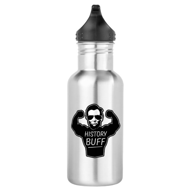 Geschichtslederfarbene Lincoln-Wasser-Flasche Edelstahlflasche (Rechts)