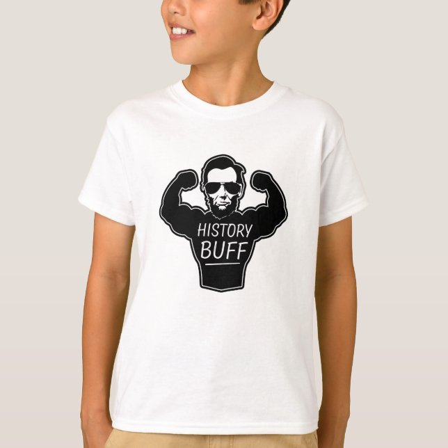 Geschichtslederfarbenes lustiges Jungen-Shirt T-Shirt (Vorderseite)