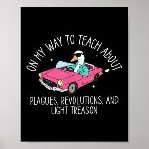 Geschichtslehrer Dummer Gans Zurück zur Schule Soz Poster