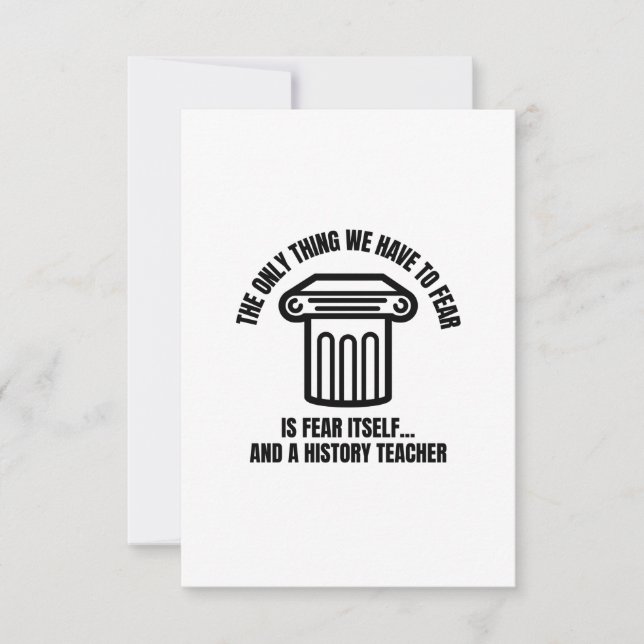 Geschichtslehrer fürchten dankeskarte (Vorderseite)