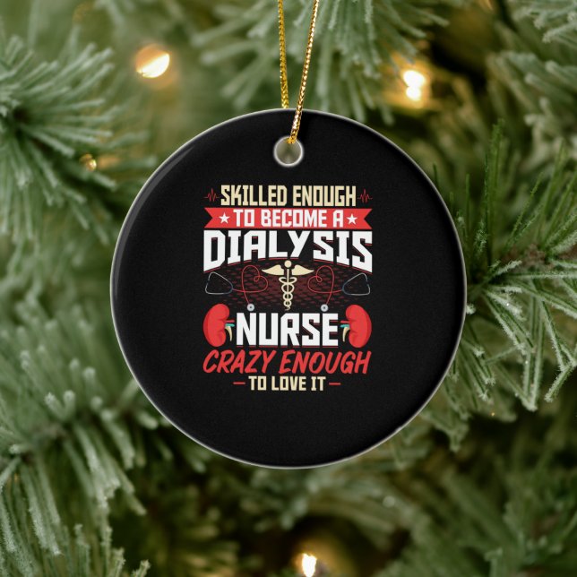 Geschickt genug, um Dialysekuren zu werden - Funny Keramik Ornament (Baum)