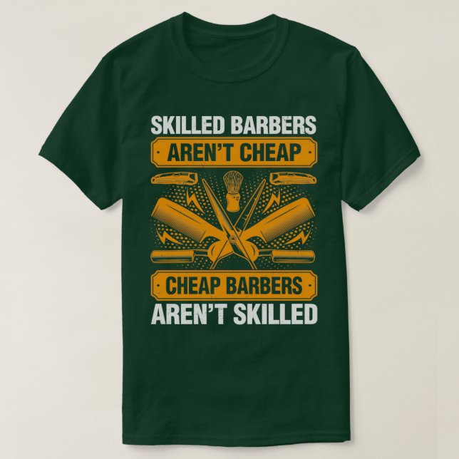 Geschicktes Barber Arenx27t billiger Spaß Friseur  T-Shirt (Design vorne)