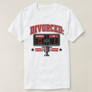 Geschieden: 0 — Ich: 1 Lustige Anzeigetafel T-Shirt