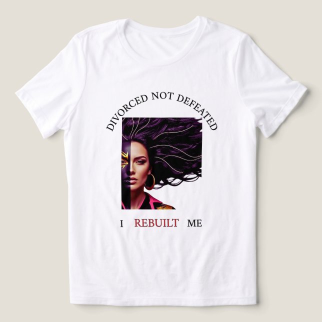 Geschieden, nicht besiegt – Empowerment-T-Shirt fü Tri-Blend Shirt (Design Vorderseite)