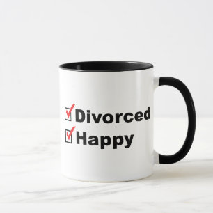 Geschieden und glücklich tasse