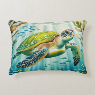 Geschilderte Schildkröte Dekokissen