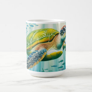 Geschilderte Schildkröte Kaffeetasse