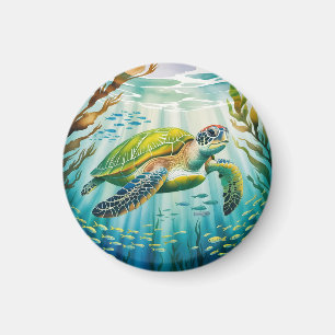 Geschilderte Schildkröte Magnet
