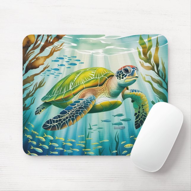 Geschilderte Schildkröte Mousepad (Mit Mouse)