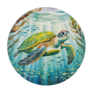 Geschilderte Schildkröte Schneidebrett
