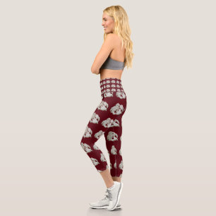 Geschirmter Marmor abstrakte moderne Kunstpflaume Capri Leggings