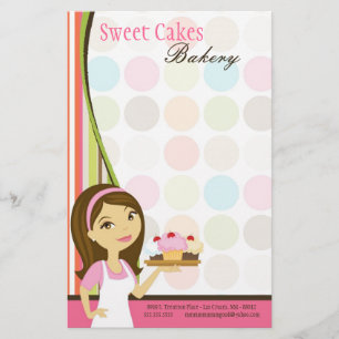 Geschirr - Bäckerei Brünett Baker Cup Kuchen Bäcke Briefpapier