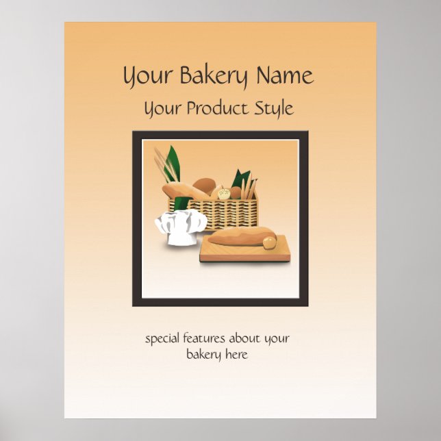 Geschirr für Brot Poster (Vorne)