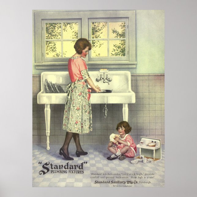 Geschirr machen poster (Vorne)