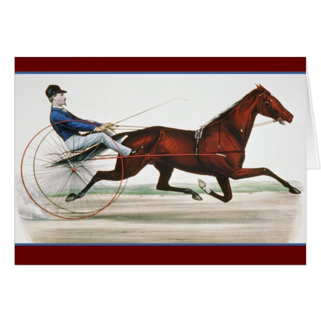 Geschirr-PferdeRacer - Vintage feine Kunst (Vorderseite (Horizontal))