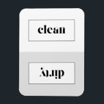 Geschirrspüler für graue und weiße Stifttypografie Magnet<br><div class="desc">Ein moderner und skurriler Geschirrspüler-Magnet,  um Ihre Küche zu beleben. Dieser Grauspulmaschine mit weißem Geschirrspüler zeichnet sich durch eine moderne Schablonentypografie aus. Das ist ein Abschluss- oder Hochzeitsgeschenk. Andere Farben sind verfügbar.</div>