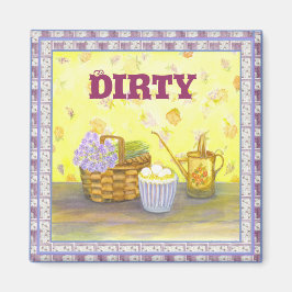 Geschirrspüler Magnet #2 "Dirty" auf Eiern und Blu