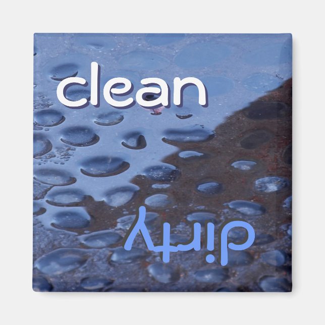 Geschirrspüler Magnet - sauber oder dreckig? (Vorne)