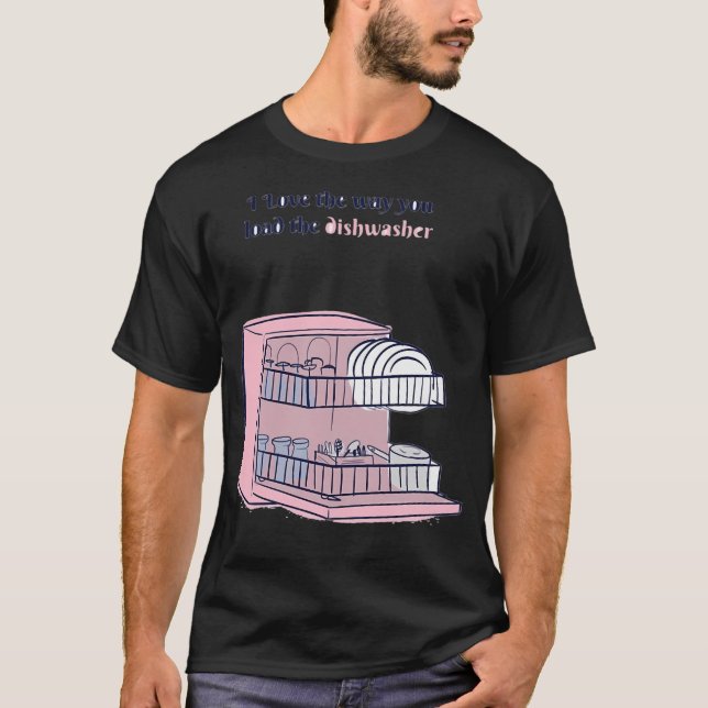 Geschirrspüler sicher - Cool Blue Print T-Shirt (Vorderseite)
