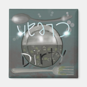 Geschirrspüler und Geschirrspüler, sauber oder raf Magnet