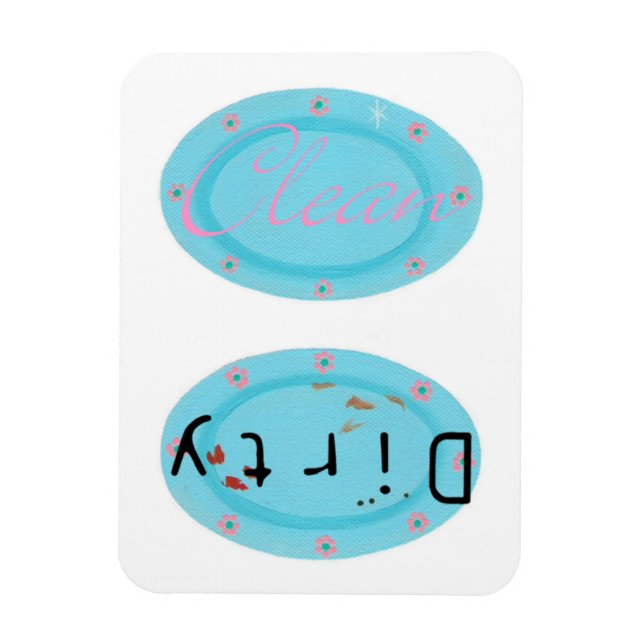 Geschirrspülmagnete, saubere blaue Teller Magnet (Vertikal)