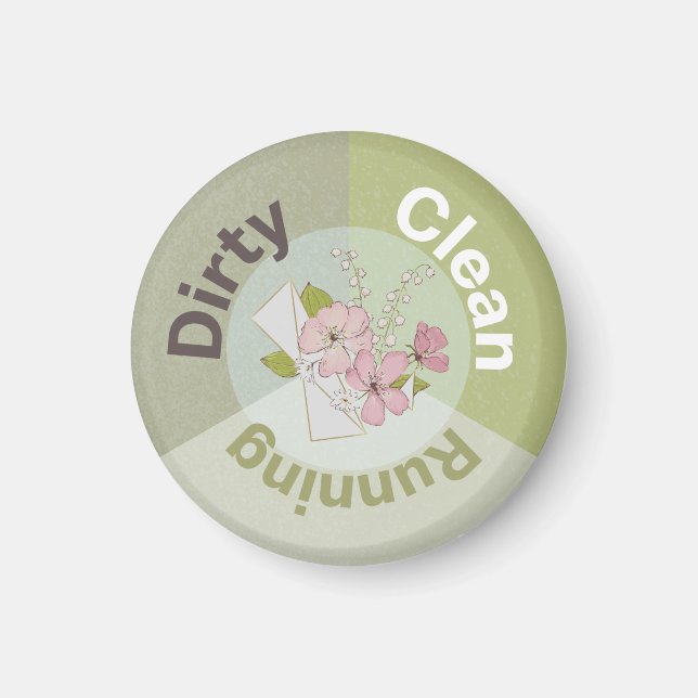Geschirrspülmaschine Geschirrspülmaschine Blume Kü Magnet (Vorne)