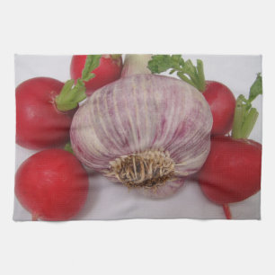 Geschirrtuch Knoblauch / Radieschen